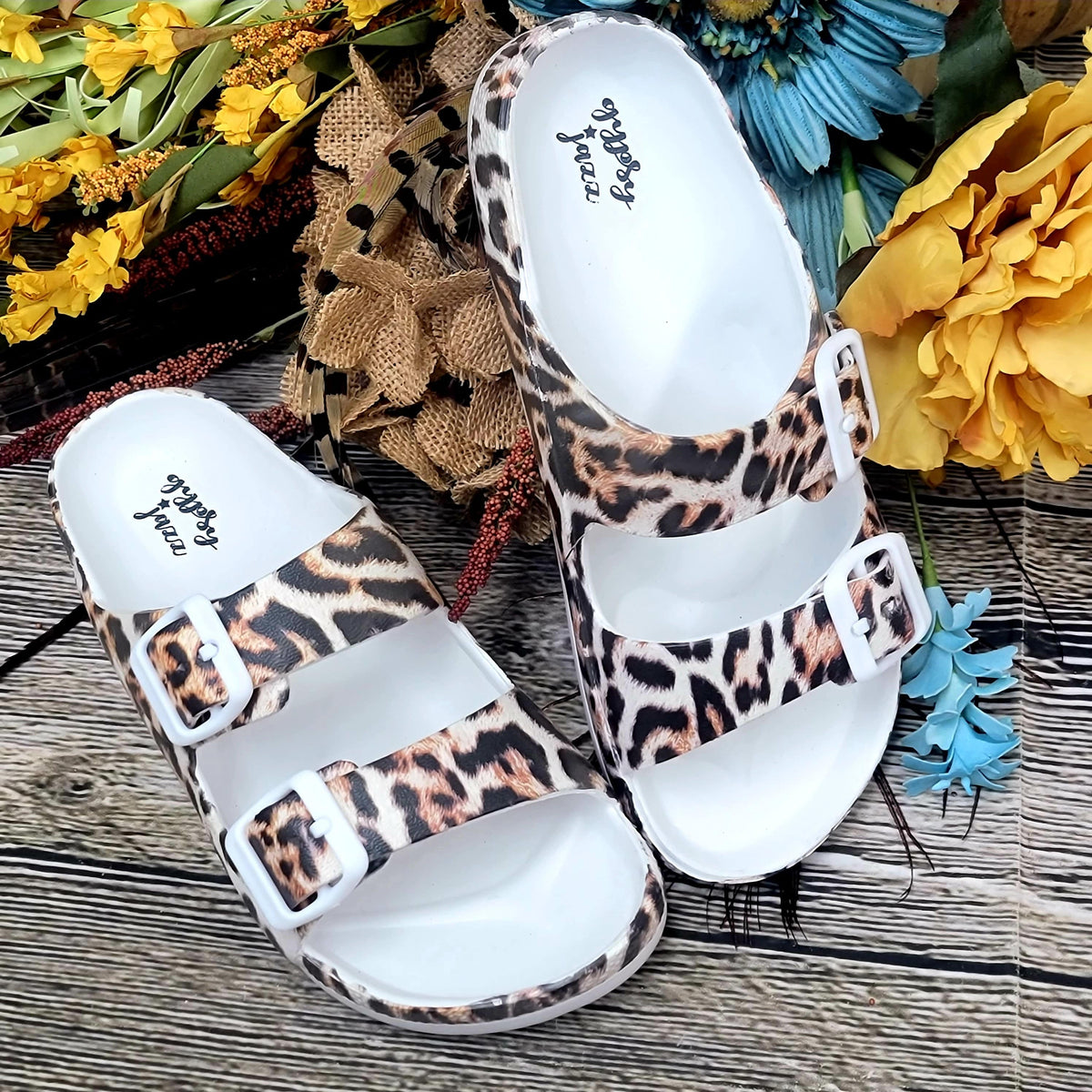 Mama Mia Tan Leopard Slide Blaser Bling