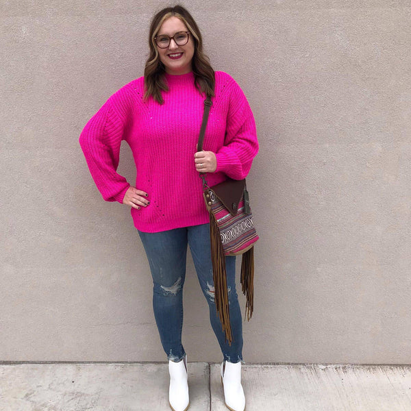 Hot Pink Sweater - Blaser Bling 