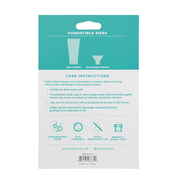 Swig XL Clear Lid (4") - Blaser Bling