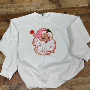 Santa Chenille Patch Sweatshirt