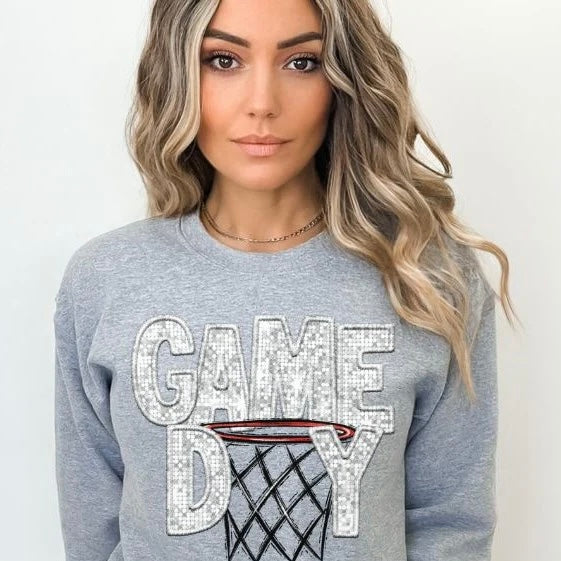 PREORDER Faux Glitter Basketball Game Day