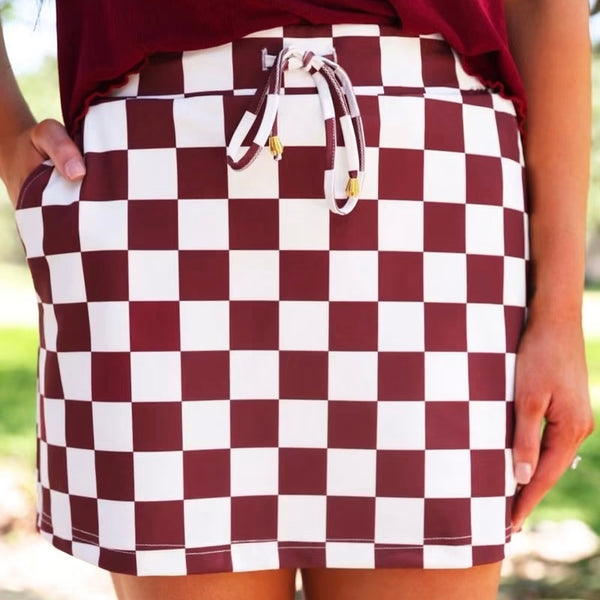 PREORDER Let's Go Checkered Skort