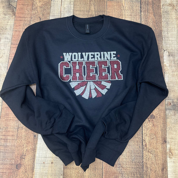 Wolverine Cheer Glitter Sweatshirt