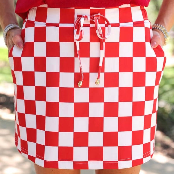 PREORDER Let's Go Checkered Skort