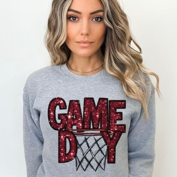 PREORDER FAUX Glitter Basketball Game Day