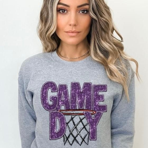 PREORDER FAUX Glitter Basketball Game Day