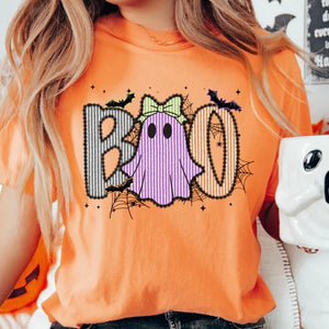 PREORDER Boo Seersucker Coquette Bow