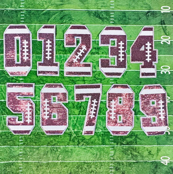 Sequin Football Numbers