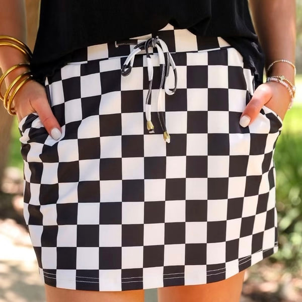 PREORDER Let's Go Checkered Skort