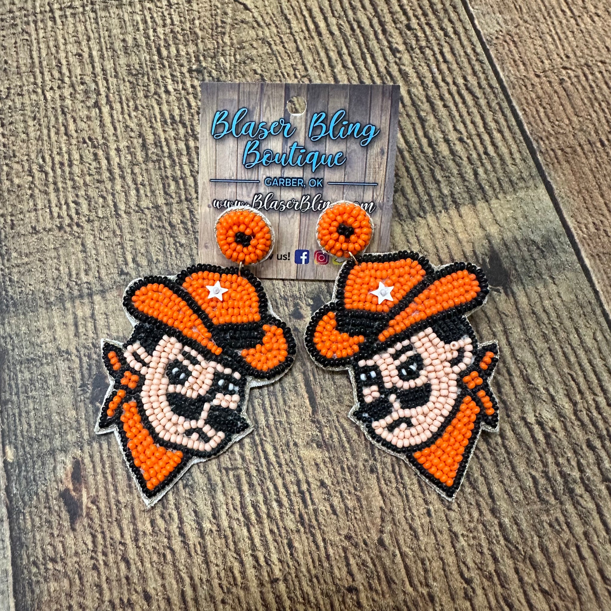 Cowboy Bead Earrings