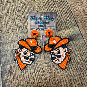 Cowboy Bead Earrings