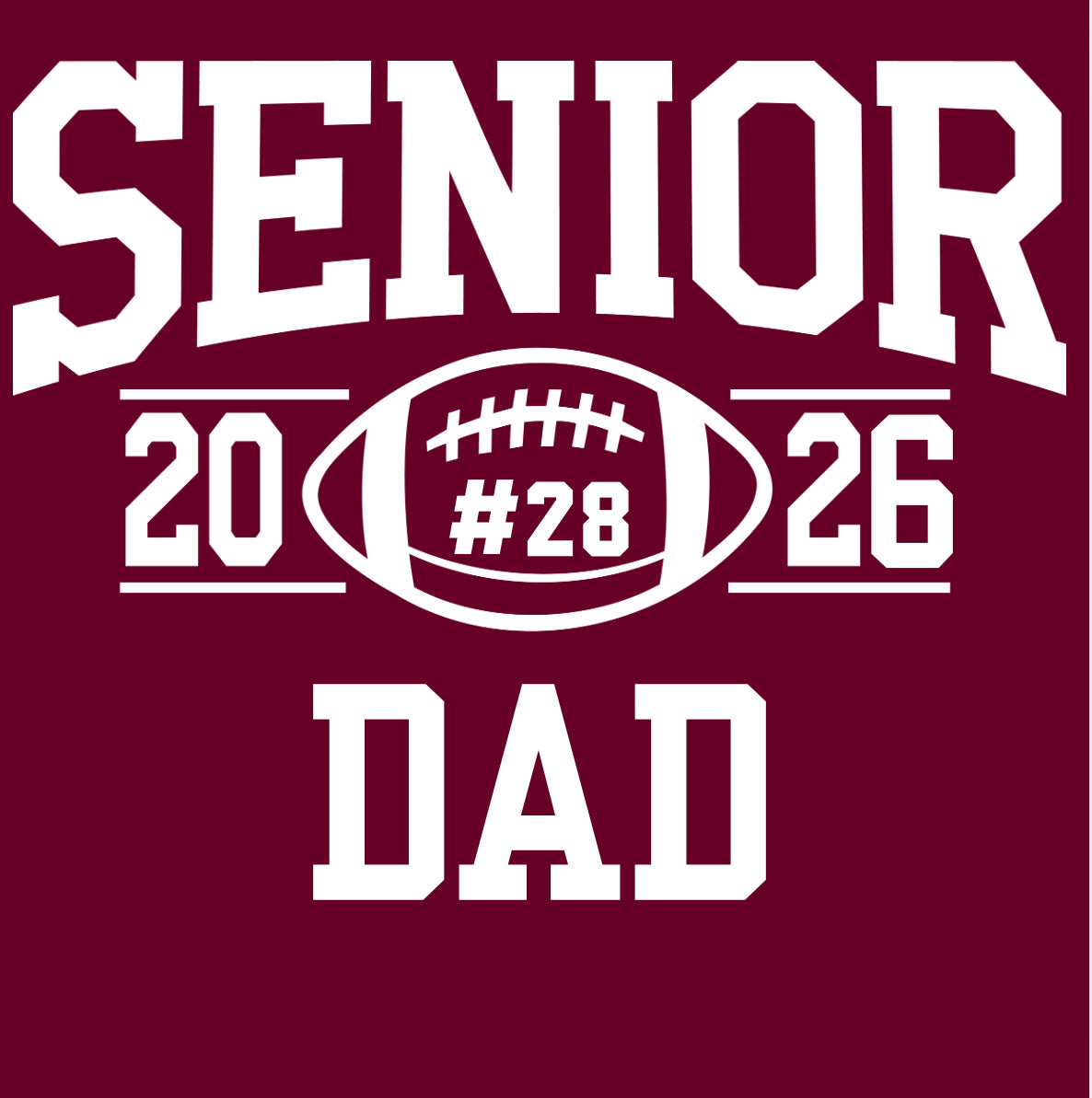 PREORDER Simple Senior Dad Football
