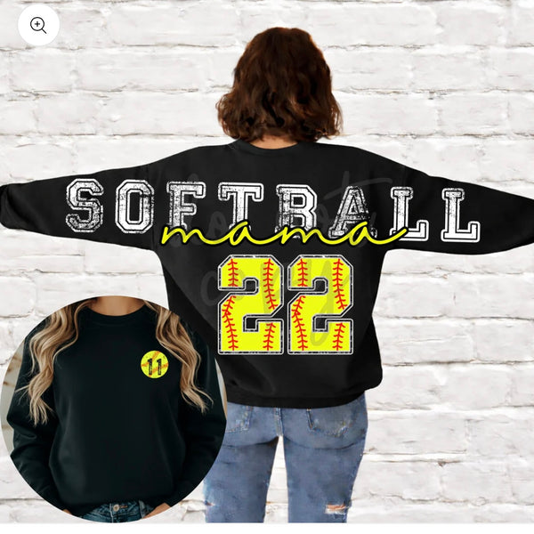 Sports Mama-Number-Pocket Design Customized