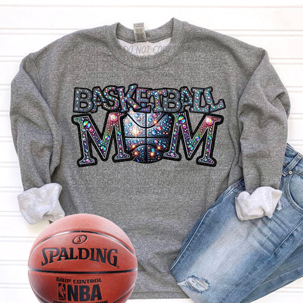 PREORDER Faux Rhinestone Basketball Mom