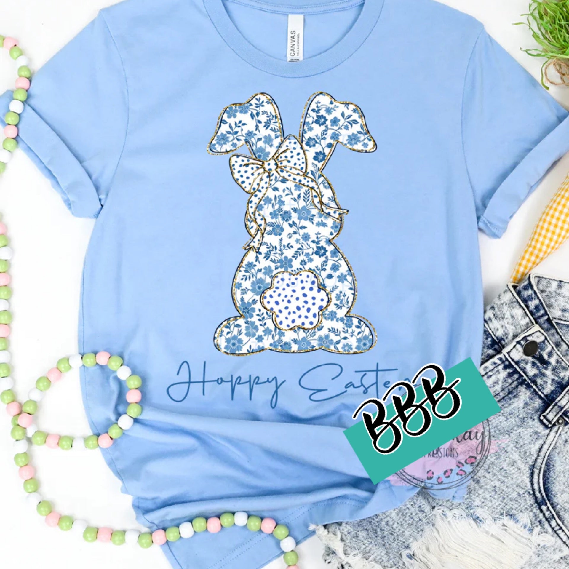 PREORDER Blue Floral Bunny 2/24