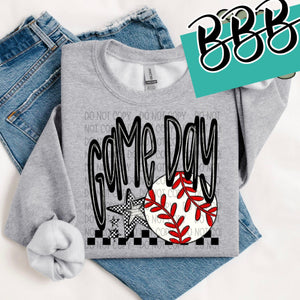 PREORDER Checkered Baseball Game Day