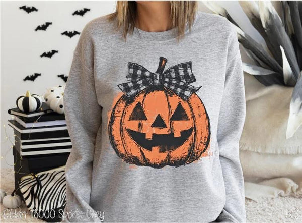 PREORDER Checkered Bow Pumpkin 8/10