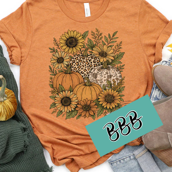 Pumpkins and Sunflowers