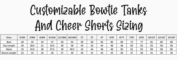 Bow Tie Cheer Short Sets