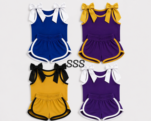 Bow Tie Cheer Short Sets