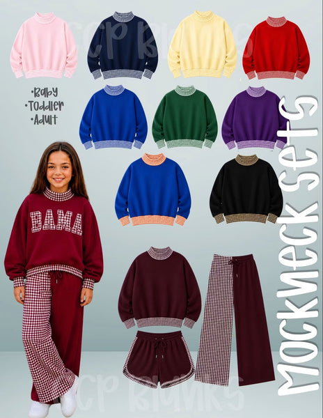 ADULT Mock Neck and Sets