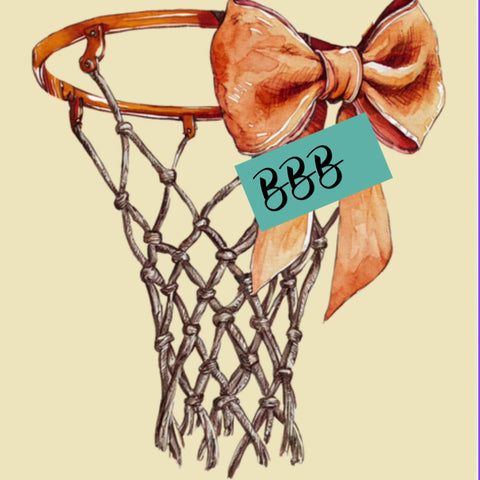 Basketball Hoop with Coquette Bow