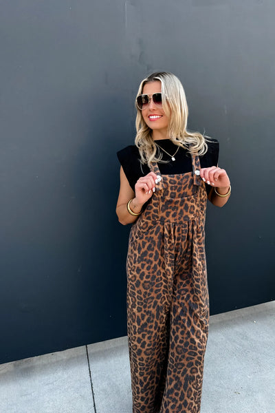 PREORDER Cheetah BOHO Overalls  (January Delivery)