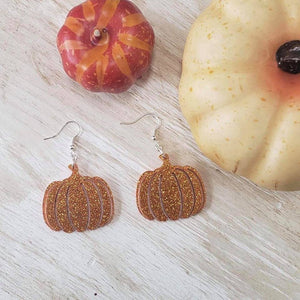 Pumpkin Acrylic Earrings - Blaser Bling 