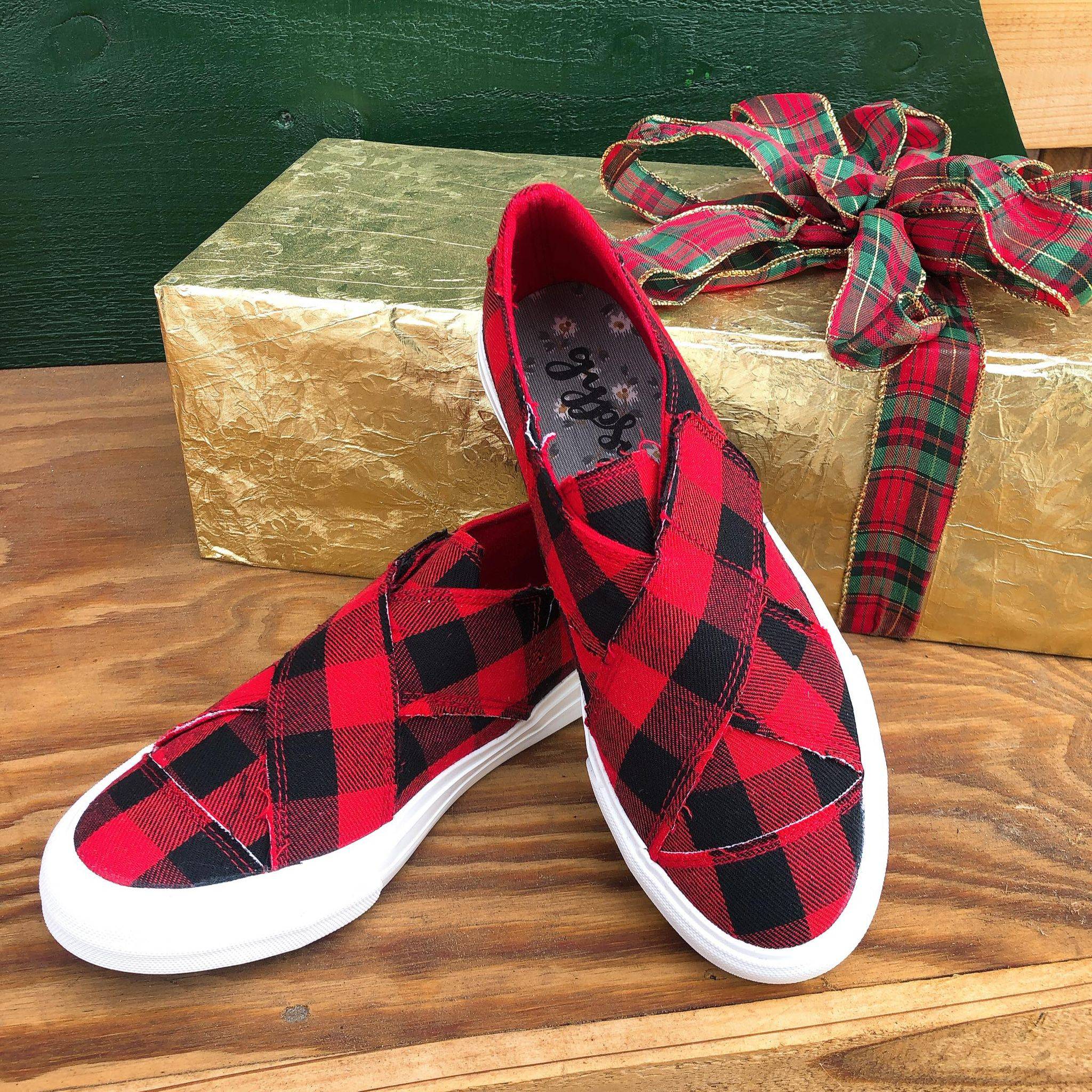 Ivette Buffalo Plaid Sneakers Blaser Bling - Main Image