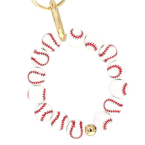 Large Beads Tassel Bracelet Key Chain