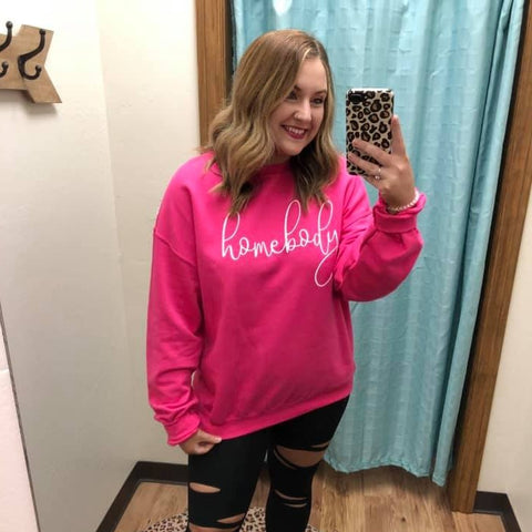 Pink Homebody Sweatshirt - Blaser Bling 