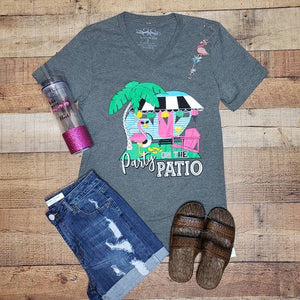 Party on the Patio Camper Tee - Blaser Bling 