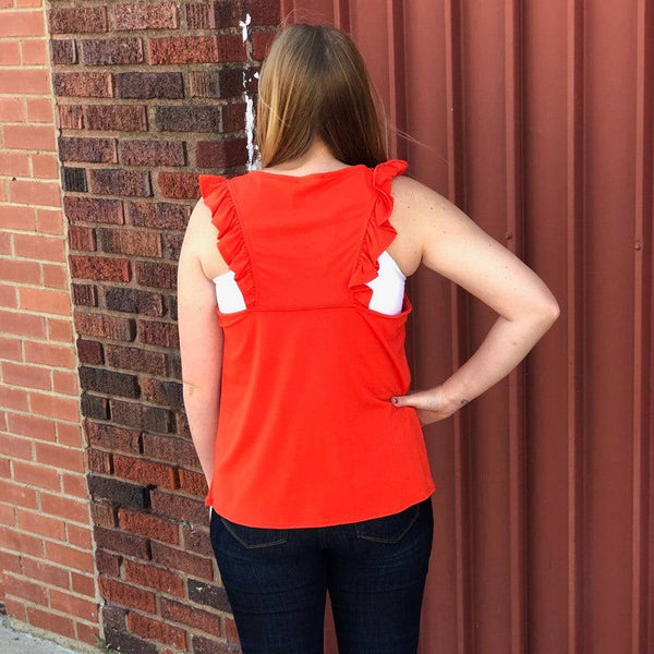 Ruffle Back Top - Blaser Bling 