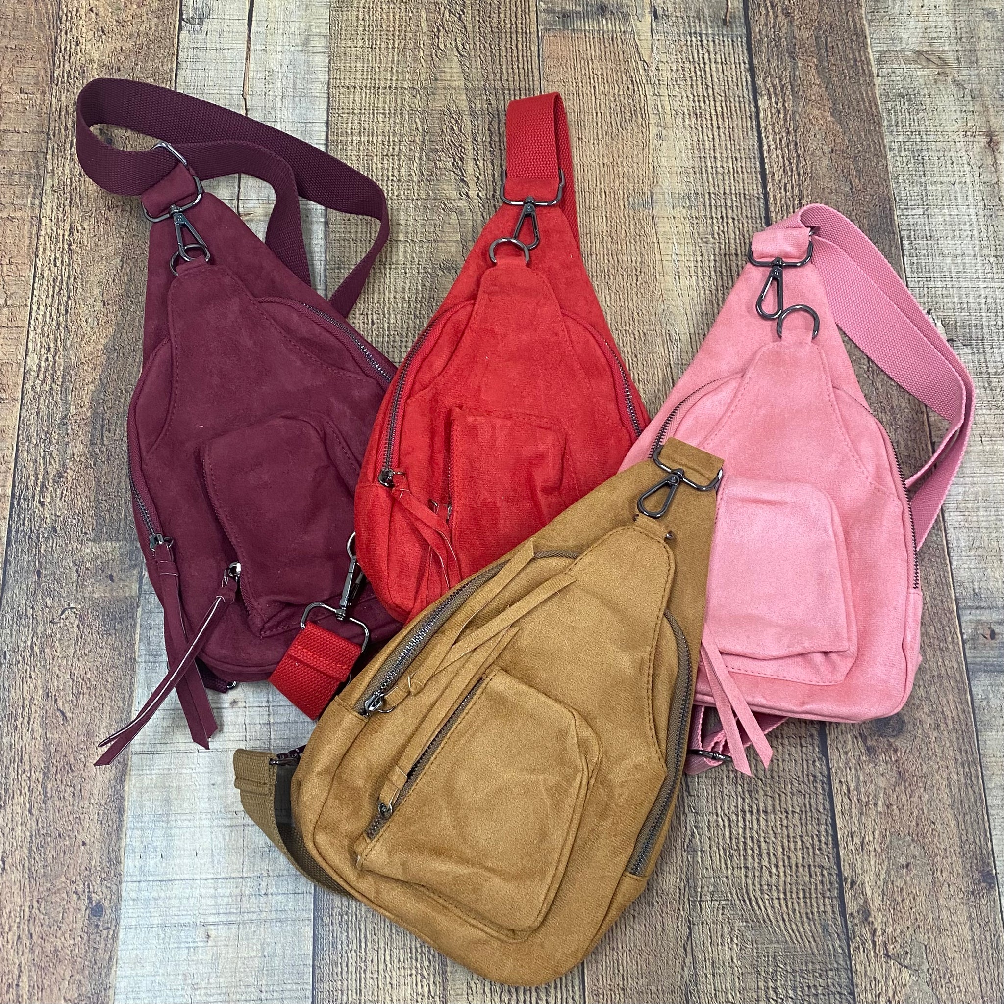 Suede Look Sling Bag